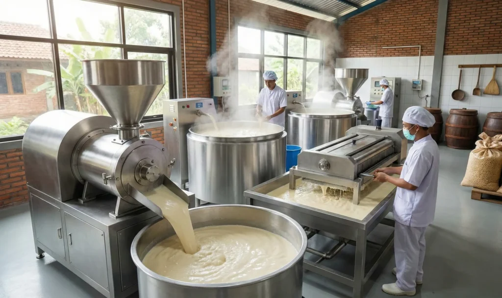 Ekstrak kedelai untuk pembuatan kecap dengan rasa yang lebih clean