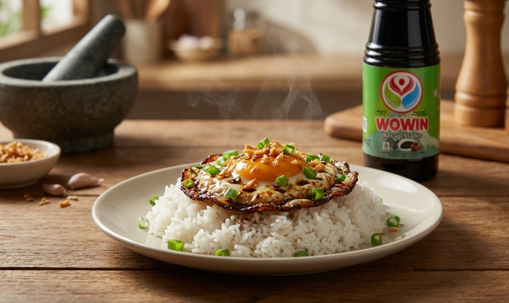 Resep Telur ceplok Pontianak dengan kecap Wowin