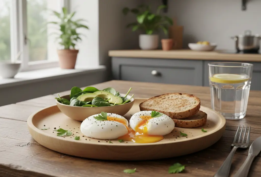 Masakan telur rebus (poached egg)