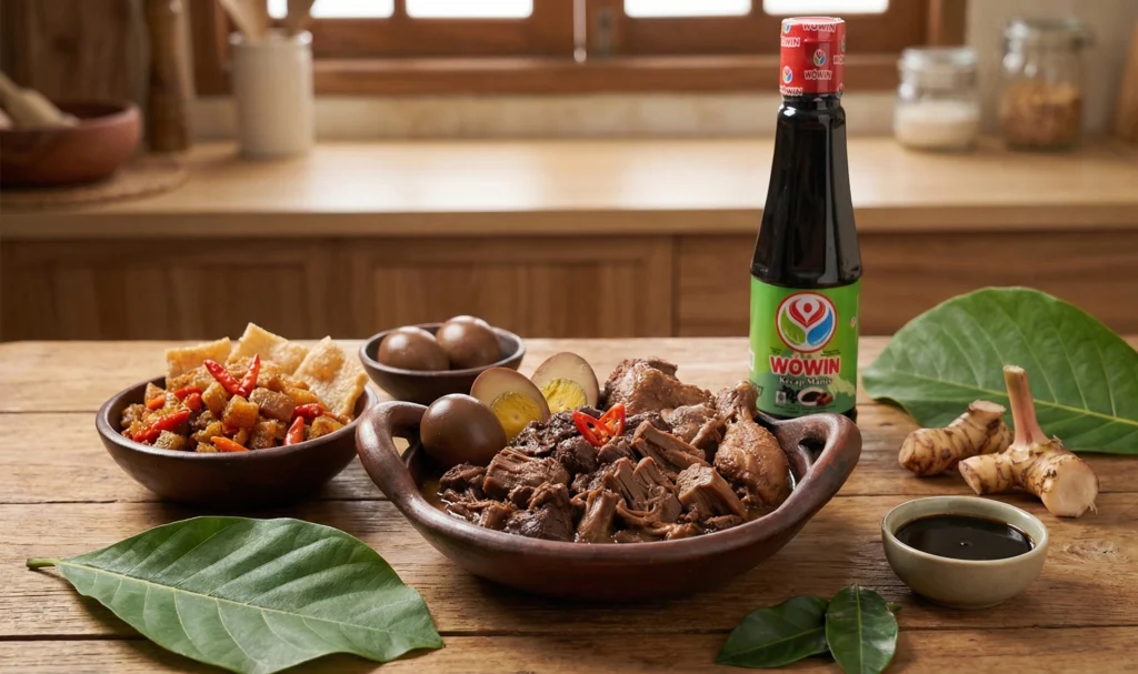 Gudeg Jogja komplit dengan kecap manis Wowin