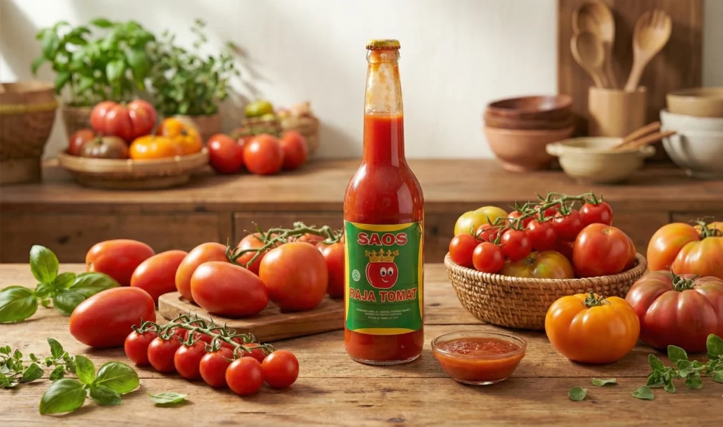 Saos untuk frozen food Raja Tomat dengan bahan berkualitas
