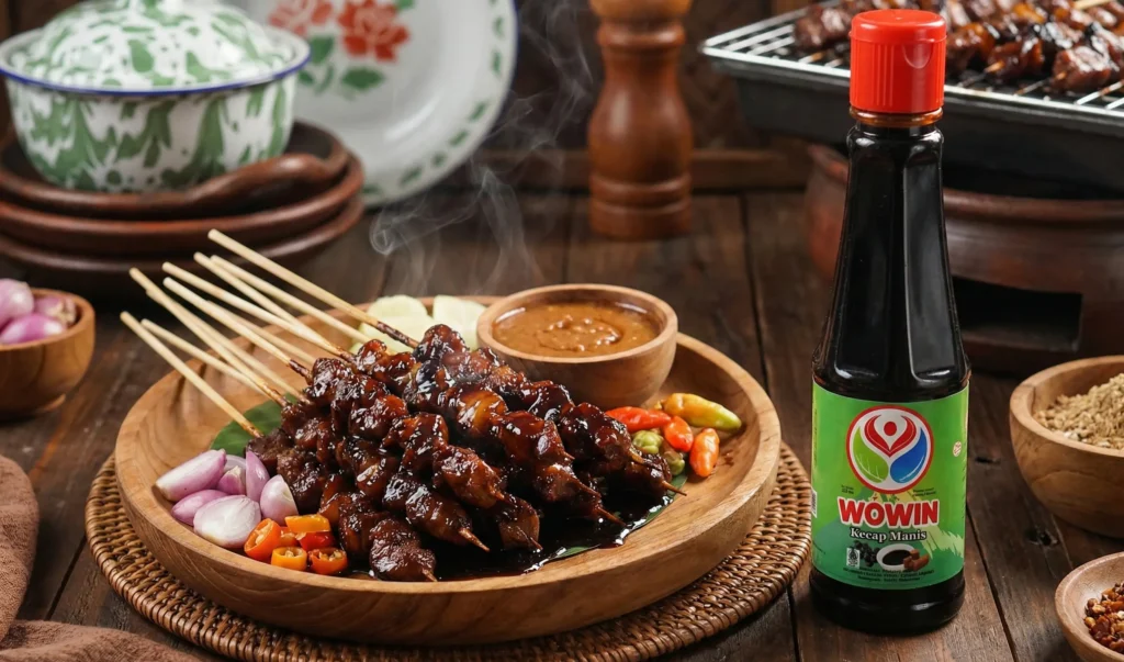 Sate kambing dengan kecap Wowin