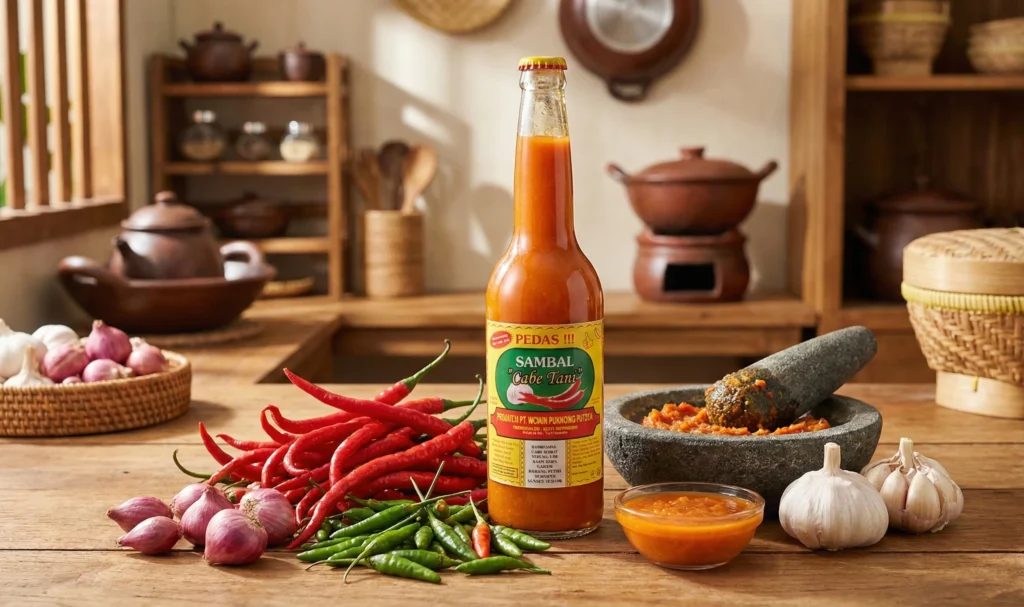Saus sambal Cabe Tani dengan bahan berkualitas