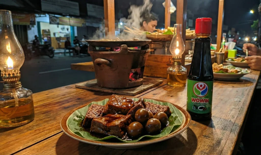 Baceman Jogja dengan kecap manis sehat Wowin