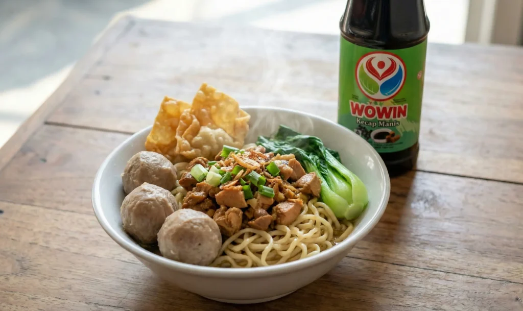 Mie Ayam dengan Kecap Sehat Wowin