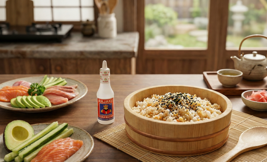 Cuka makan Rajaku untuk pembuatan sushi