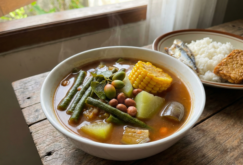 Masakan berkuah sayur asem khas Jawa Timur