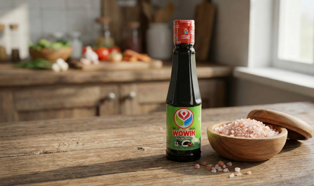 Kecap untuk Bakso Merek Wowin premium dengan garam Himalaya
