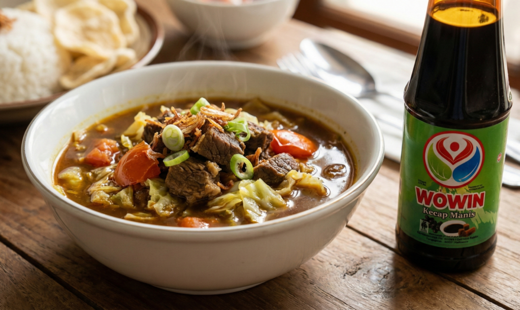Tongseng daging dengan kecap Wowin