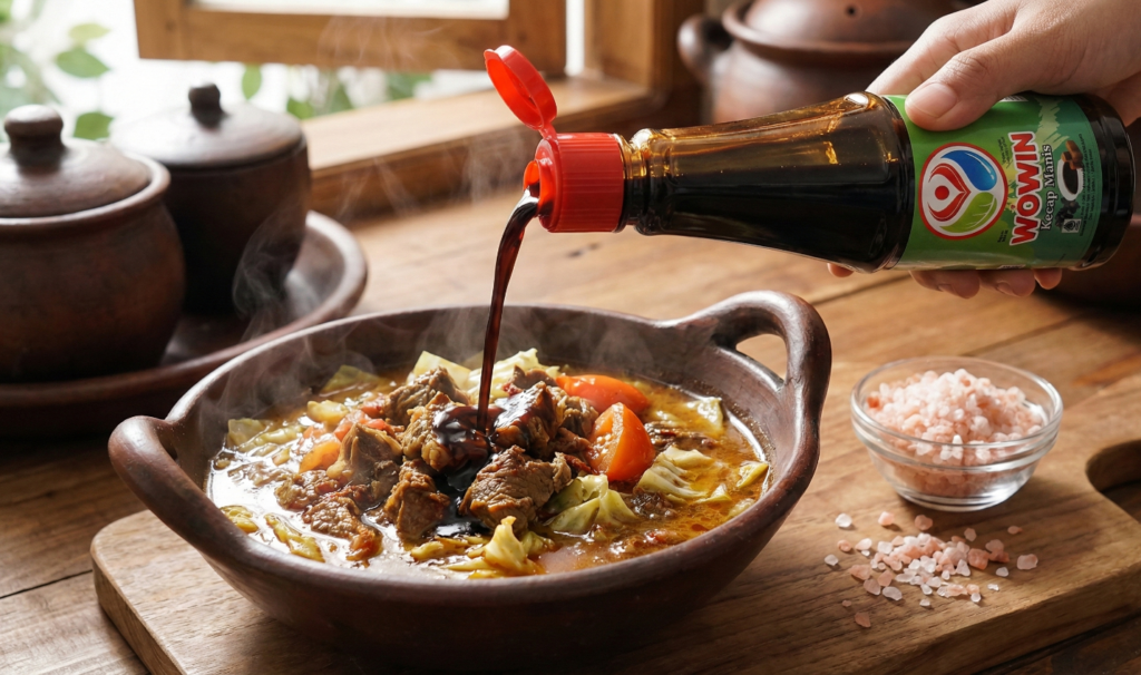 Bakso rumahan dengan kecap Wowin untuk menyempurnakan rasa