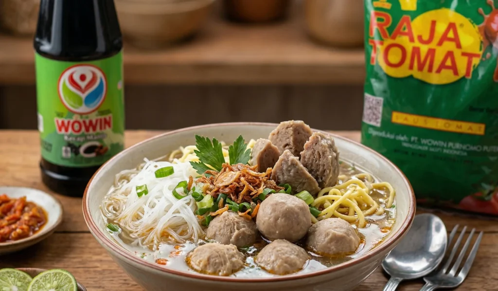 Bakso Sapi dengan Kecap Manis Sehat Wowin