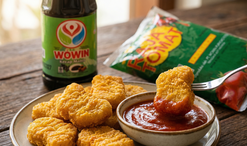 Nugget Ayam dengan Saus Raja Tomat Wowin