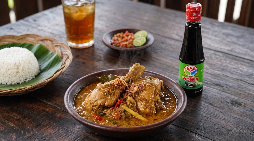 Resep Ayam Gecok Salatiga Kuah Gurih Kelapa Sangrai Pedas ala Wowin Food