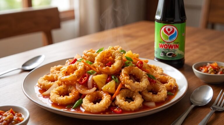 Resep Cumi Ring Goreng Saus Asam Manis Pedas Renyah ala Wowin Food