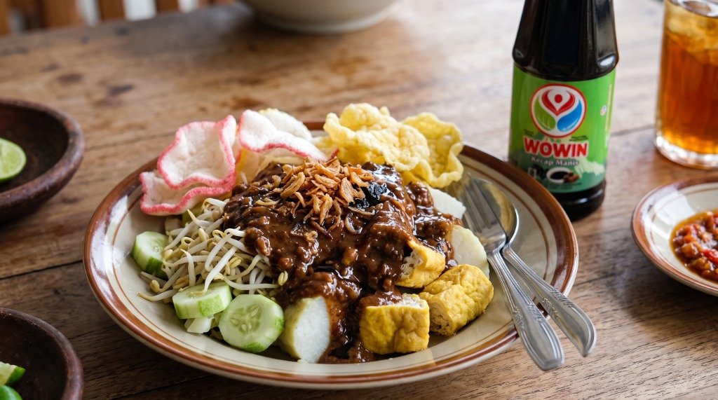 Resep Kupat Tahu Petis Kuningan Bumbu Kacang Medok ala Wowin Food