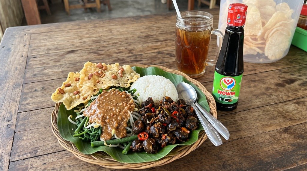 Resep Pecel Keong Salatiga Pedas Manis Gurih Kenyal ala Wowin Food