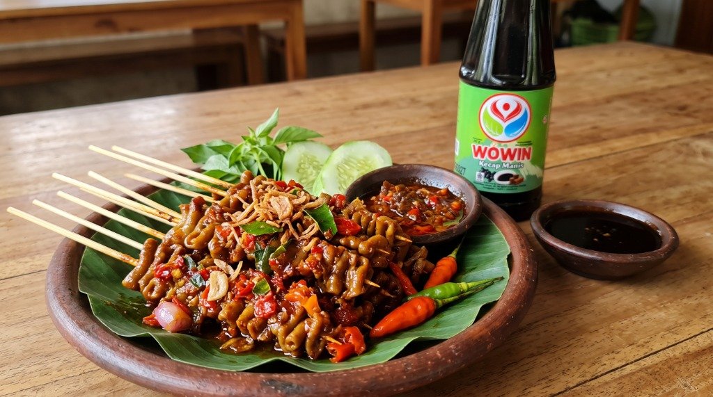 Resep Sate Usus Mercon Ekstra Pedas Manis Gurih ala Wowin Food