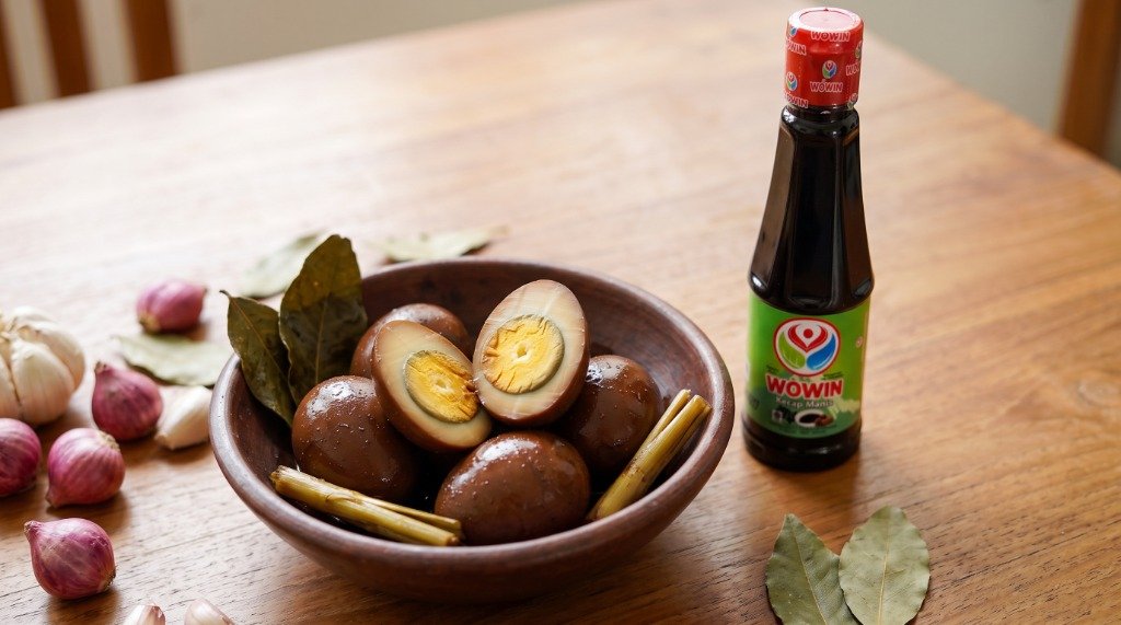Resep Telur Pindang Cokelat Bumbu Rempah Manis Legit ala Wowin Food